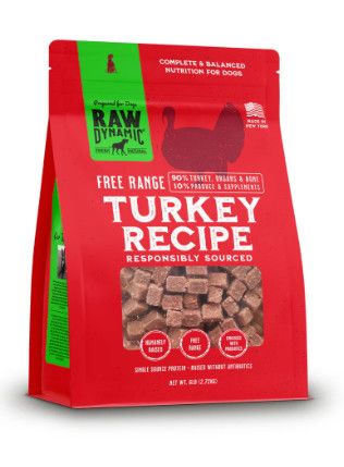 Raw Dynamic Turkey Frozen Raw Dog Food, 3-lb