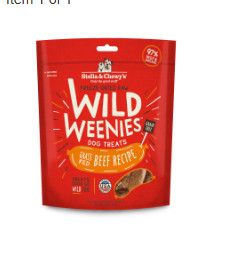 Stella & Chewy's Wild Weenies Grass-Fed Beef Recipe Freeze-Dried Dog Treats, 3.25-oz