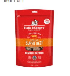 Stella & Chewy's Stella's Super Beef Dinner Patties Grain-Free Freeze-Dried Dog Food, 25-oz