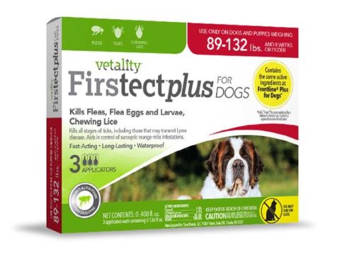 Vetality Firstect Plus for X-Large Dogs 89-132-lb, 3-pk