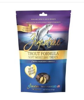 Zignature Limited Ingredient Trout Formula Soft Moist Dog Treats, 4-oz