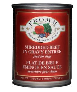 Fromm Four-Star Nutritionals Shredded Beef in Gravy Entree Canned Dog Food, 12-oz