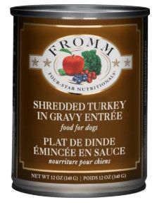 Fromm Four-Star Nutritonals Shredded Turkey in Gravy Entree Canned Dog Food, 12-oz
