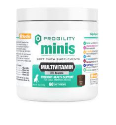 Nootie Progility Minis Multivitamin Soft Chews Supplement for Small & Medium Dogs, 60-count
