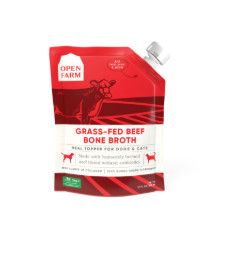 Open Farm Grass-Fed Beef Bone Broth for Dogs & Cats, 12-oz
