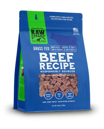 Raw Dynamic Beef Frozen Raw Dog Food, 6-lb