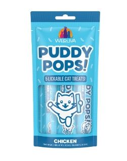 Weruva Cat Puddy Pops Chicken Lickable Cat Treats, 5-pk