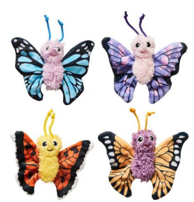 Ethical Spot Love the Earth Butterfly Cat Toy, Assorted, 4-in