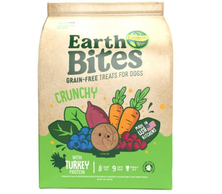 Earthborn Holistic EarthBites Turkey Flavor Crunchy Dog Treats, 2-lb