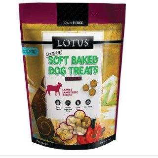 Lotus Soft Baked Lamb & Lamb Tripe Grain-Free Dog Treats, 10-oz