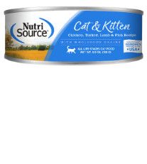 NutriSource Kitten Chicken, Turkey, Lamb and Fish Canned Cat Food, 5.5-oz