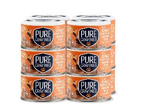 Pure Cravings Tuna & Salmon Cutlets in Gravy Wet Cat Food Can, 3-oz