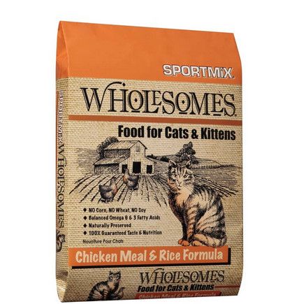Wholesomes Chicken Meal & Rice Formula Adult Dry Cat Food, 15-lb