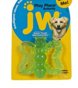 JW Pet Play Place Butterfly Teeth Dog Toy, Color Varies