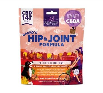 Austin and Kat Bakko's Hip & Joint Soft Chew Alternative Supplement for Dogs, 14mg, 30-count