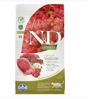 Farmina N&D Quinoa Urinary Duck Dry Cat Food, 11-lb