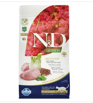 Farmina N&D Quinoa Digestion Lamb Dry Cat Food, 11-lb