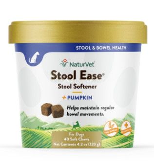 NaturVet Stool Ease Soft Chews Dog Supplement, 40-count