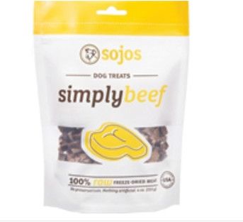 Sojos Simply Beef Freeze-Dried Dog Treats, 4-oz