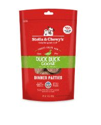 Stella & Chewy's Duck Duck Goose Dinner Patties Grain-Free Freeze-Dried Dog Food, 25-oz