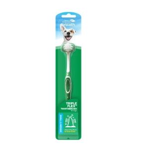 Tropiclean Fresh Breath Triple Flex Toothbrush for Small & Medium Dogs