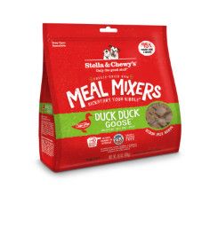 Stella & Chewy's Duck Duck Goose Meal Mixers Freeze-Dried Raw Dog Food, 18-oz