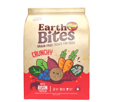 Earthborn Holistic EarthBites Bison Flavor Crunchy Dog Treats, 10-oz
