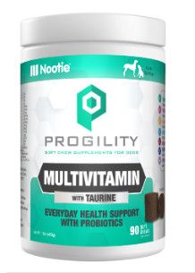Nootie Progility Multivitamin Soft Chews Supplement for Dogs, 90-count