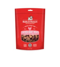 Stella & Chewy's Chicken Hearts Freeze-Dried Dog Treats, 3-oz