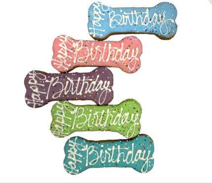 Paws Gourmet Bakery Happy Birthday Bone Dog Treats, 5-in x 2-in