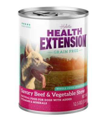 Health Extension Grain-Free Savory Beef Stew Canned Dog Food, 12.5-oz