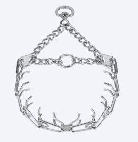 Herm Sprenger Chrome Prong Training Collar with D Swivel for Dogs, 3.2-mm