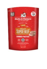 Stella & Chewy's Dog Frozen Super Beef Dinner Patties Frozen Dog Food, 12-lb