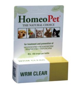 HomeoPet WRM Clear Dog, Cat, Bird & Small Animal Supplement, 450 drops