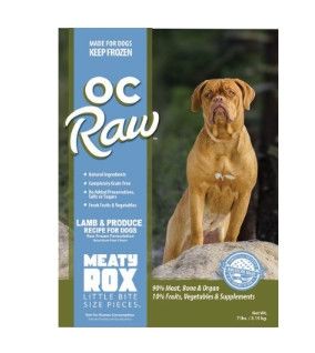 OC Raw Dog Lamb & Produce Meaty Rox Raw Frozen Dog Food, 7-lb (Size: 7-lb)