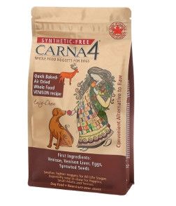 Carna4 Easy-Chew Venison Formula Quick-Baked Nuggets Air-Dried Dog Food, 20-lb