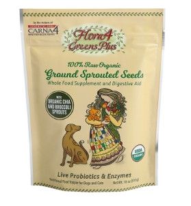 Carna4 Flora4 Greens Plus Ground Sprouted Seeds Dog & Cat Food Topper, 18-oz