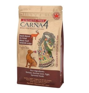 Carna4 Easy-Chew Quick Baked Venison Grain-Free Air-Dried Dog Food, 10-lb