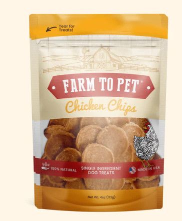 Farm To Pet Chicken Chips Dog Treats, 4-oz
