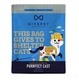 GivePet Purrfect Cast Salmon Freeze-Dried Cat Treats, 1.25-oz