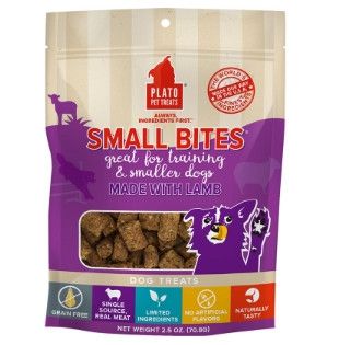 Plato Small Bites Lamb Dog Treats, 2.5-oz