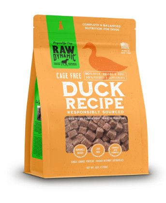 Raw Dynamic Duck Frozen Raw Dog Food, 3-lb