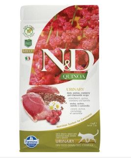 Farmina N&D Quinoa Urinary Duck Dry Cat Food, 3.3-lb