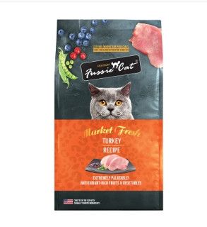 Fussie Cat Market Fresh Turkey Recipe Dry Cat Food, 3.5-lb