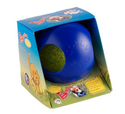 Jolly Pets Teaser Ball Dog Toy, Blue, 4.5-in