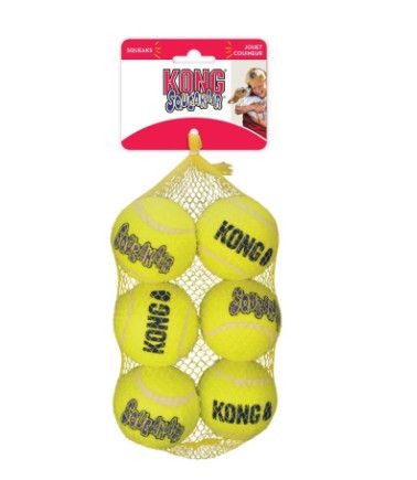 KONG SqueakAir Balls Dog Toy, Medium, 6-count