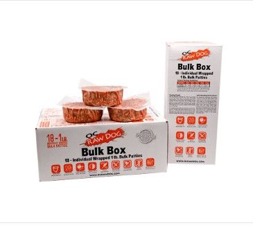 OC Raw Dog Chicken, Fish & Produce Patties Raw Frozen Dog Food, 18-lb bulk