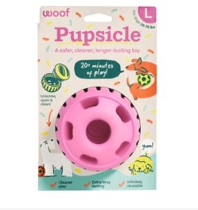 Woof The Pupsicle Treat Dispensing Dog Toy, Birthday Pink, Large