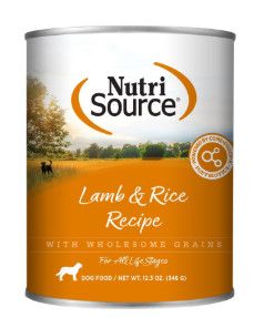 NutriSource Lamb & Rice Recipe Wet Dog Food Can, 12.3-oz