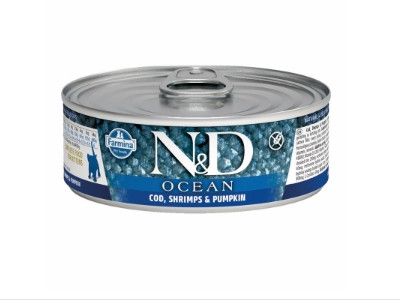 Farmina N&D Ocean Cod, Shrimp & Pumpkin Kitten Wet Cat Food, 2.46-oz
